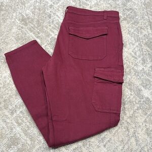 Maroon cargo jeans